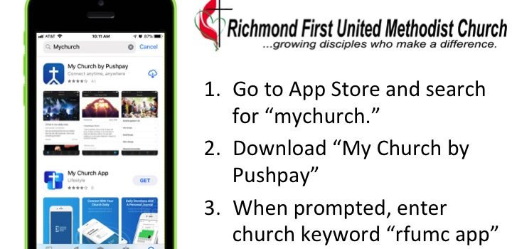 Get the new Richmond FUMC MyChurch app! Get the new Richmond FUMC MyChurch app!